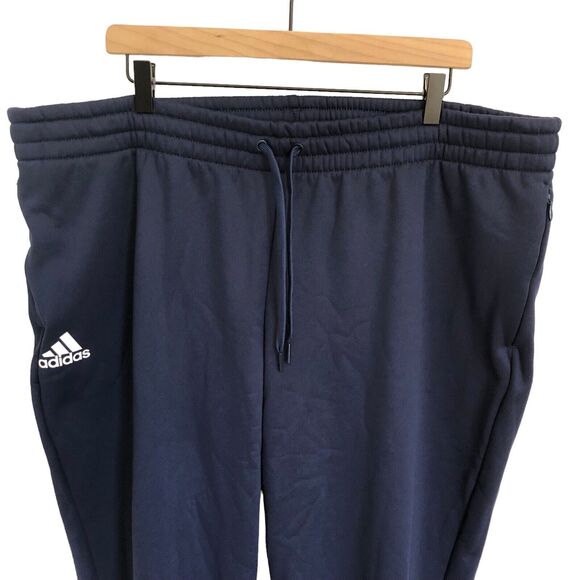 Adidas Training Pants Women’s 2XL Navy Blue Stadium Tapered Aeroready HB6798 NWT - Picture 5 of 16